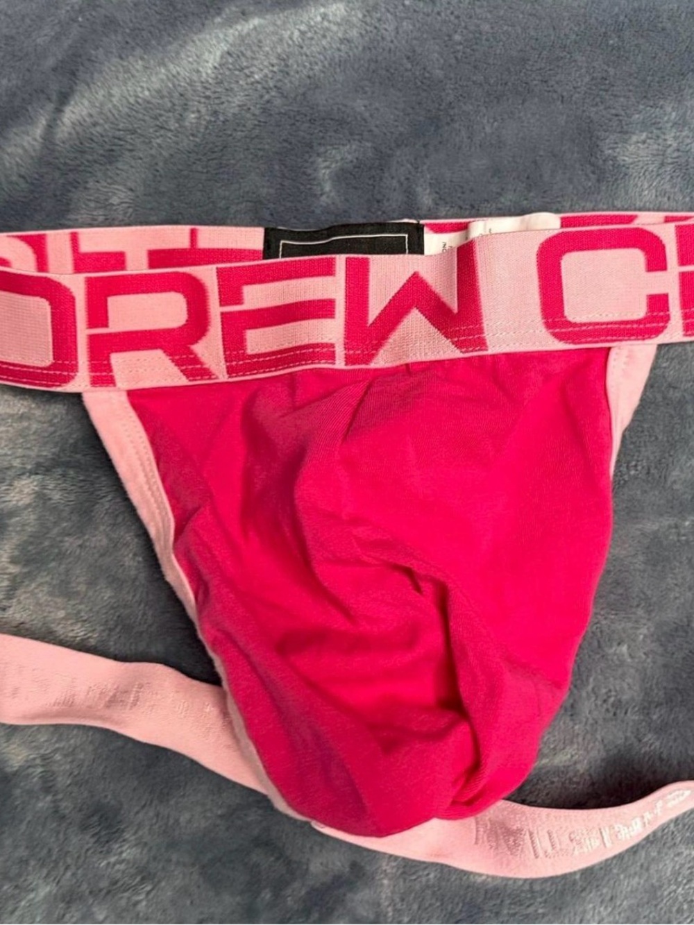 Andrew Christian Bright Hot Pink and Light Pink Jock